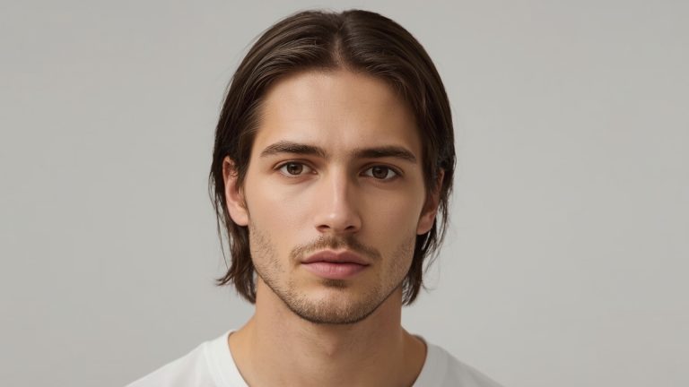 Cheveux raides homme